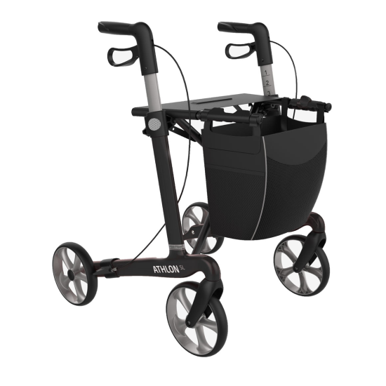 2412044 - Athlon Carbon Rollator Zwart Medium